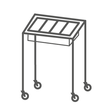 Vozíky na podnosy a příbory